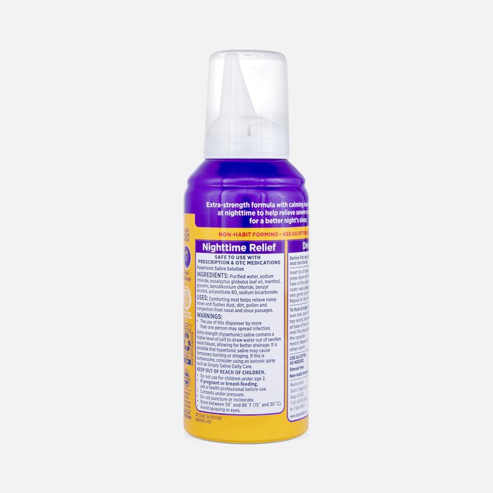 Simply Saline Nighttime Extra Strength + Eucalyptus Nasal Mist, 4.6 oz., , large
