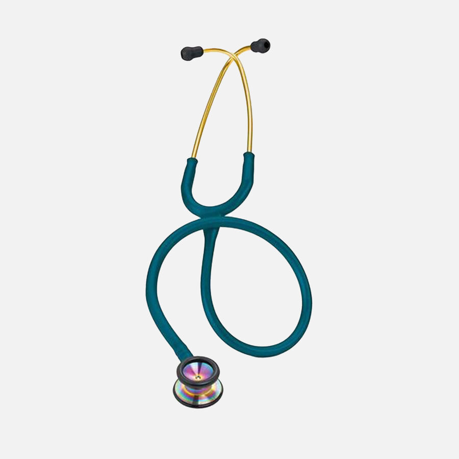 Littmann Classic II Pediatric Stethoscope, Caribbean Blue Tube with Rainbow Finish, 28", Caribbean Blue Tube with Rainbow Finish, large image number 1