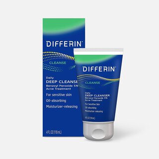 Differin Daily Deep Cleanser 5% BPO, 4 oz.
