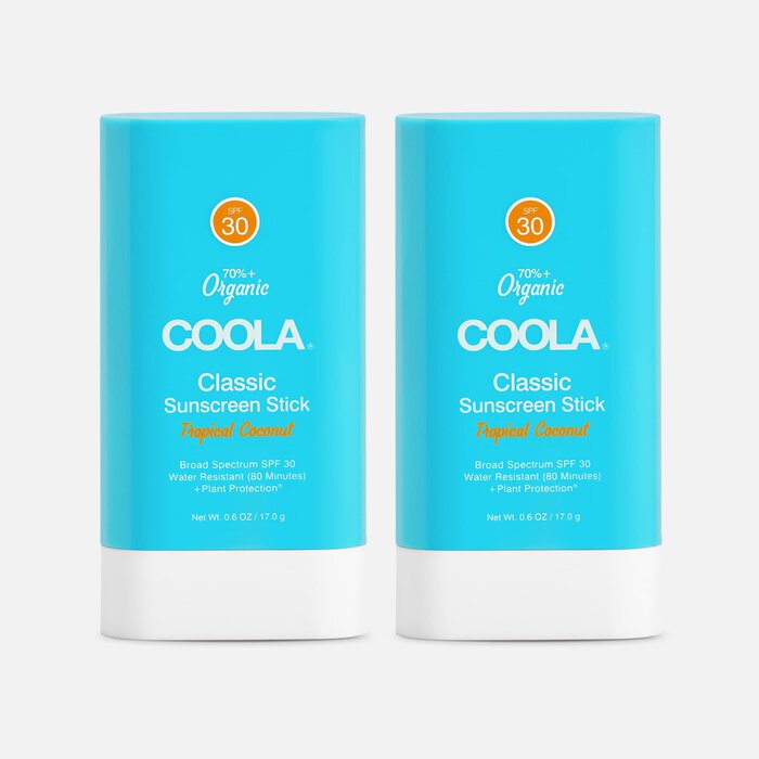 COOLA Classic Organic Sunscreen Face & Body Stick SPF 30 Tropical Coconut (2-Pack), , large