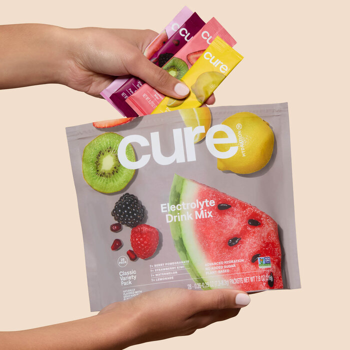 Cure Hydrating Electrolyte Drink Mix Pouches, Original Variety Pack, 28 ct., , large