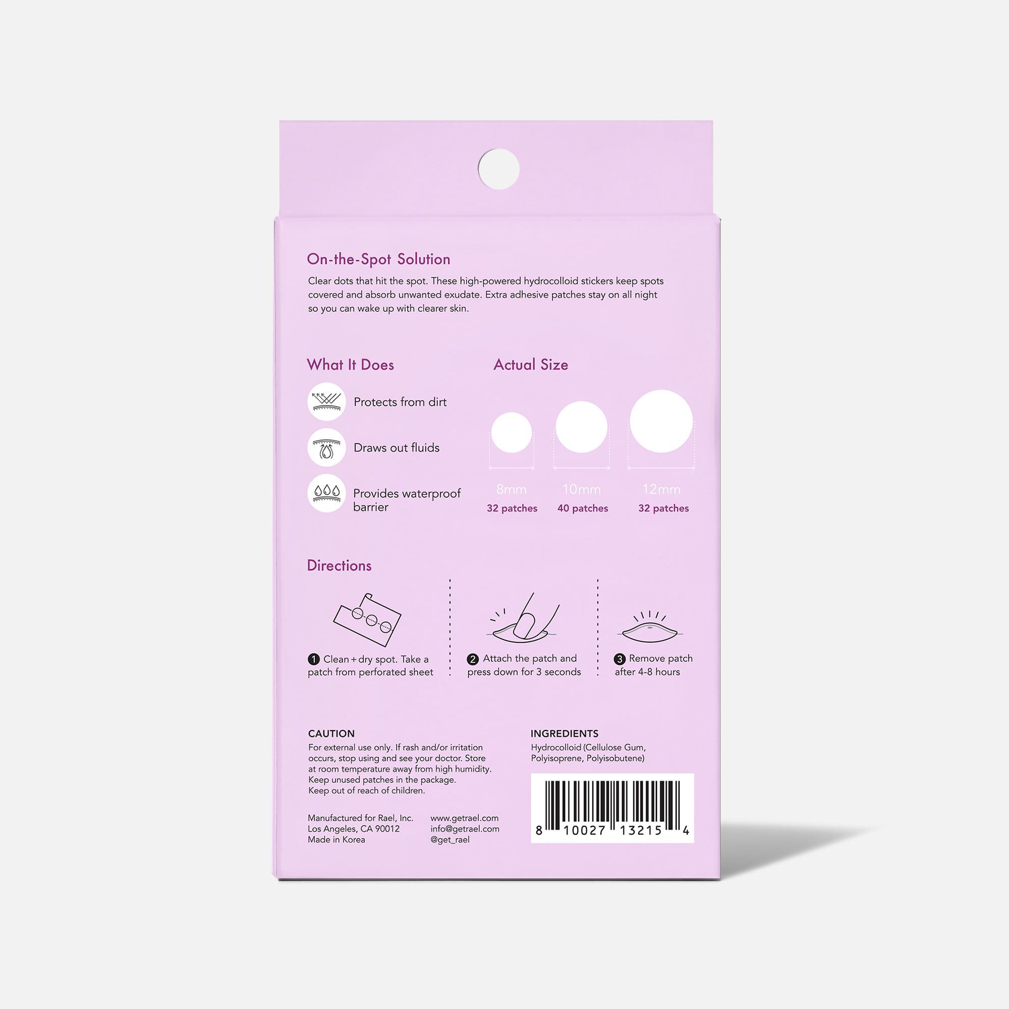 Rael Beauty Miracle Patch Overnight Spot Cover, 52 ct., , large