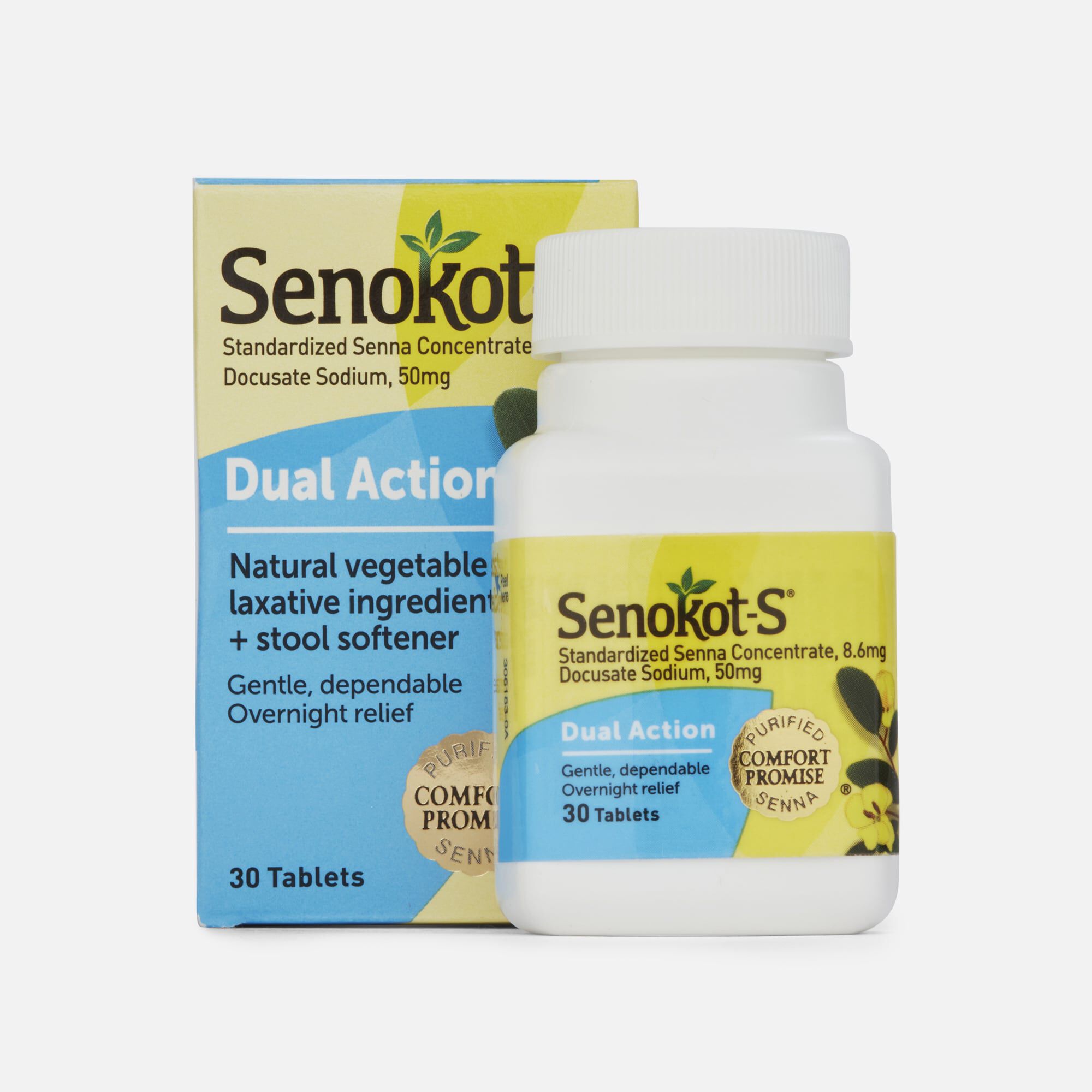 Senokot-S Dual Action Laxative and Stool Softener Tablets, , large