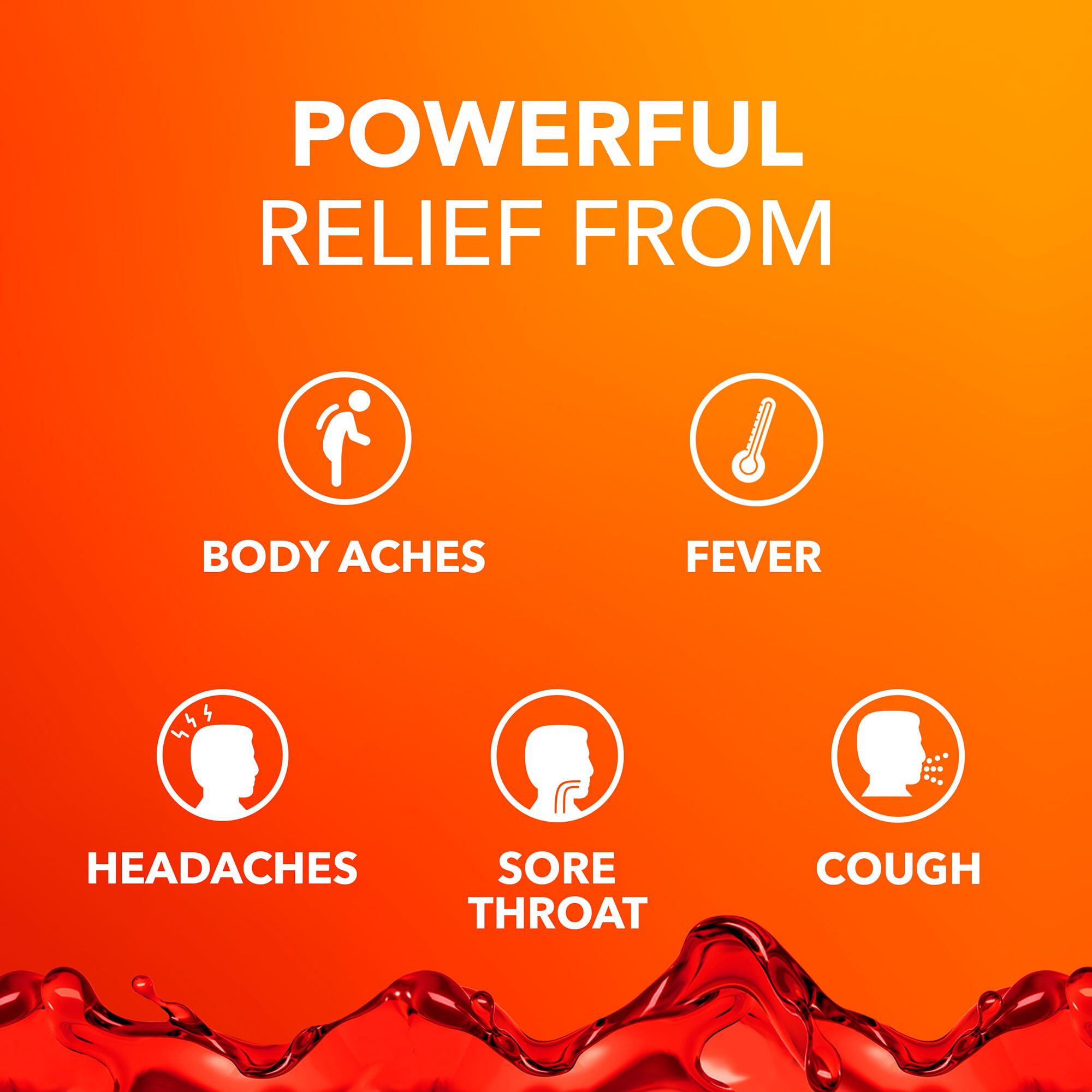 Vicks® DayQuil™ Intense Flu Liquid, Daytime Flu Medicine, Cherry, 12 fl oz., , large