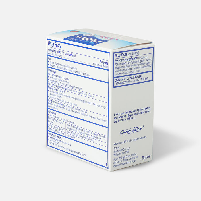 Phillips' Stool Softener Liquid Gels Liquid Gels, 30 ct., , large