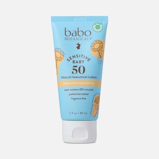 Babo Botanicals Baby Skin Mineral Sunscreen Lotion, SPF 50, 3 fl oz.