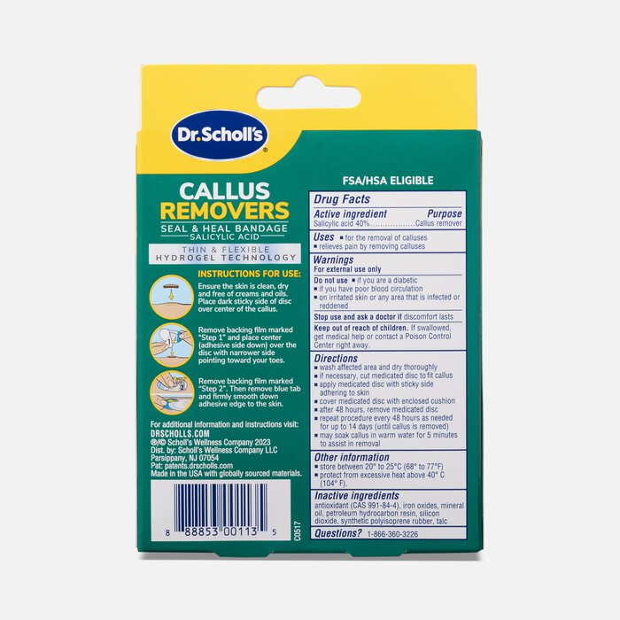 Dr. Scholl's Hydrogel Callus Removers With Seal And Heal Bandage, 4 ct., , large