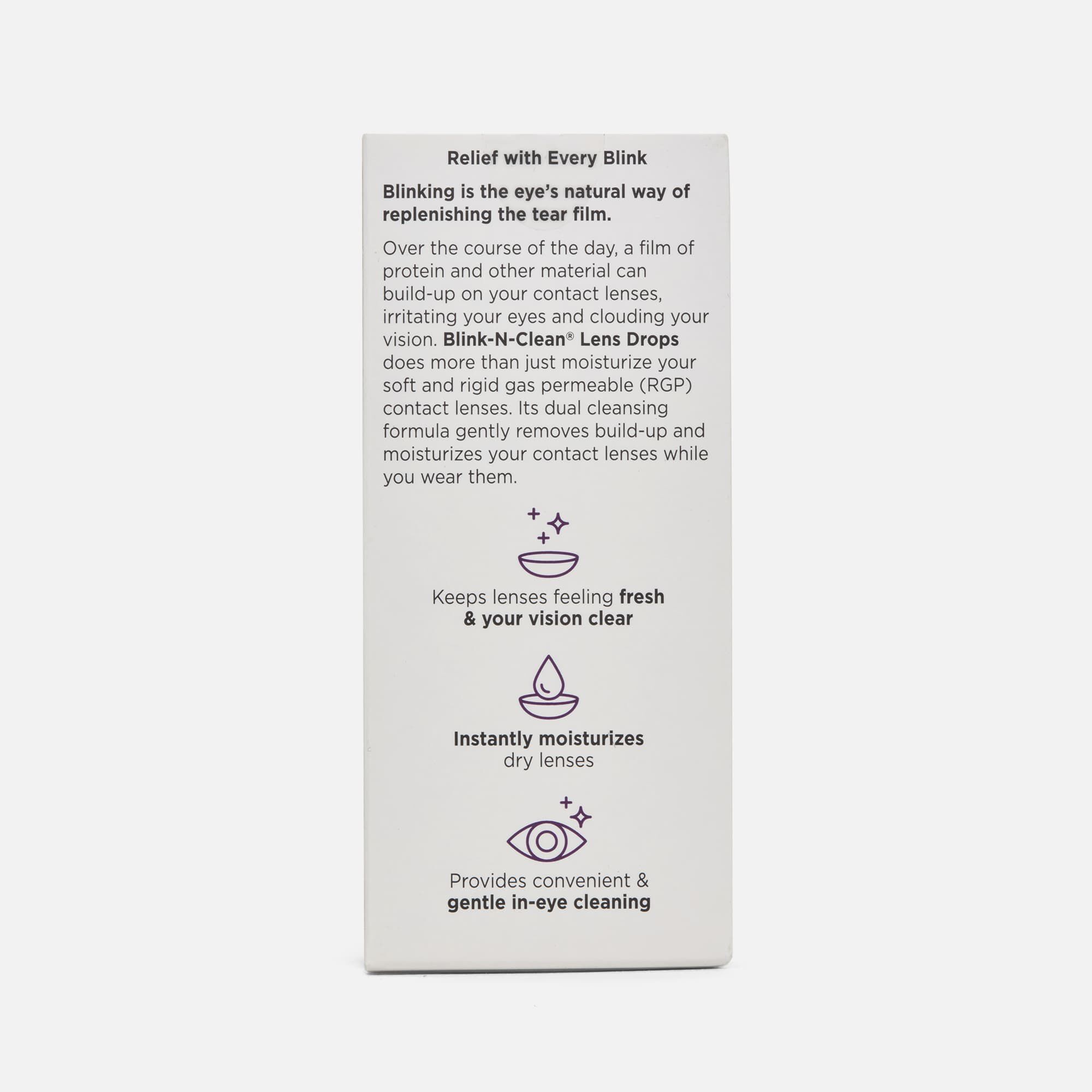 Bausch + Lomb Blink-N-Clean Lens Drops, 0.5 fl oz., , large