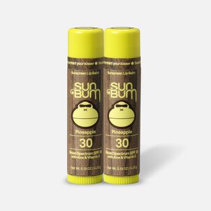 Sun Bum Lip Balm, SPF 30, Pineapple, .15 oz. (2-Pack)