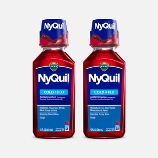 Vicks NyQuil Cold & Flu, Cherry, 12 oz. (2-Pack)