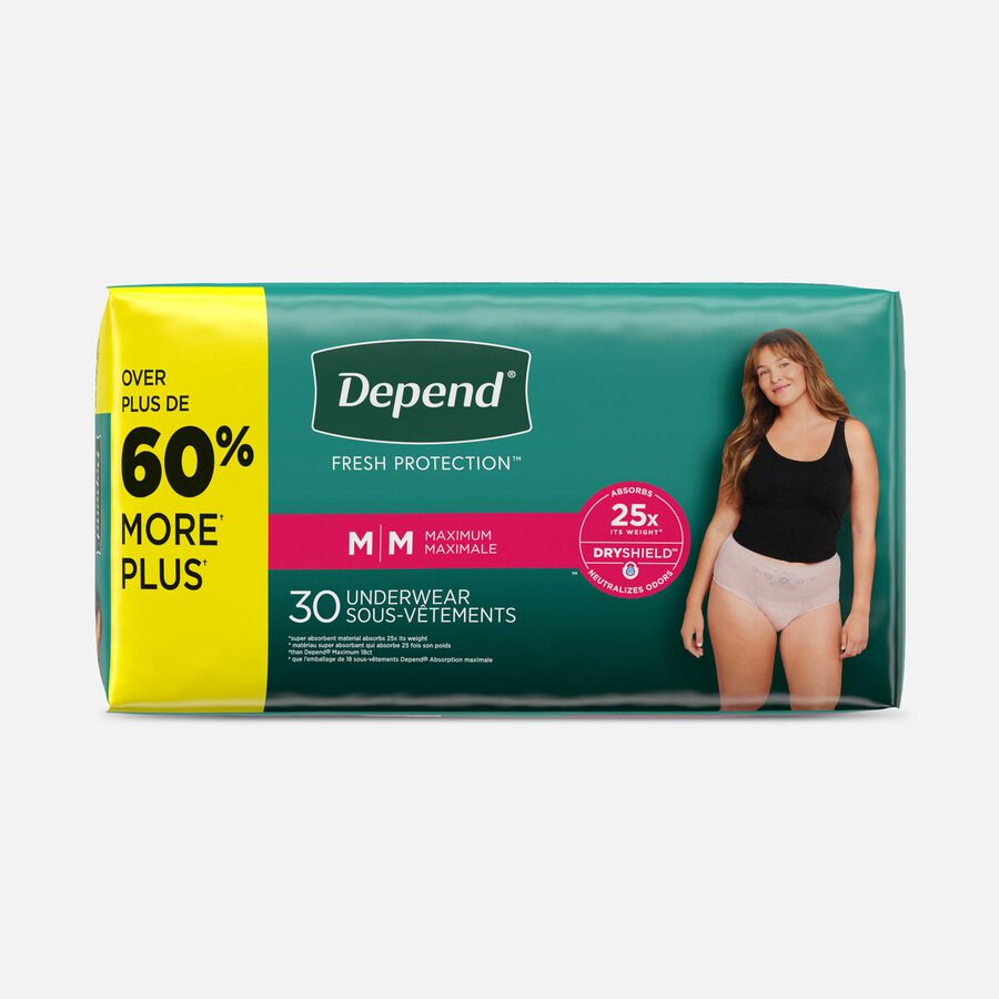 Depend Fresh Protection Adult Incontinence & Postpartum Bladder Leak Underwear for Women, , large image number 0