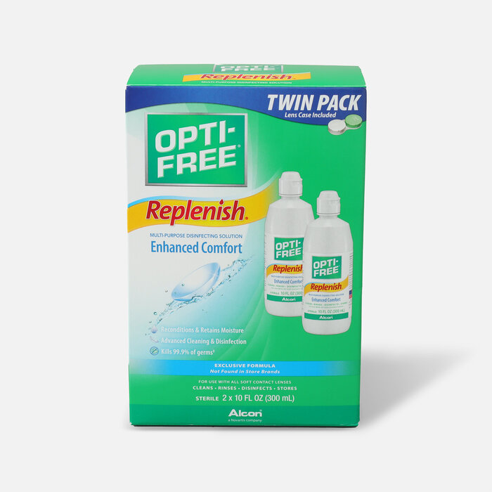 Opti-Free Replenish Multi-Purpose Disinfection Solution, 10 oz., 2-Pack, , large