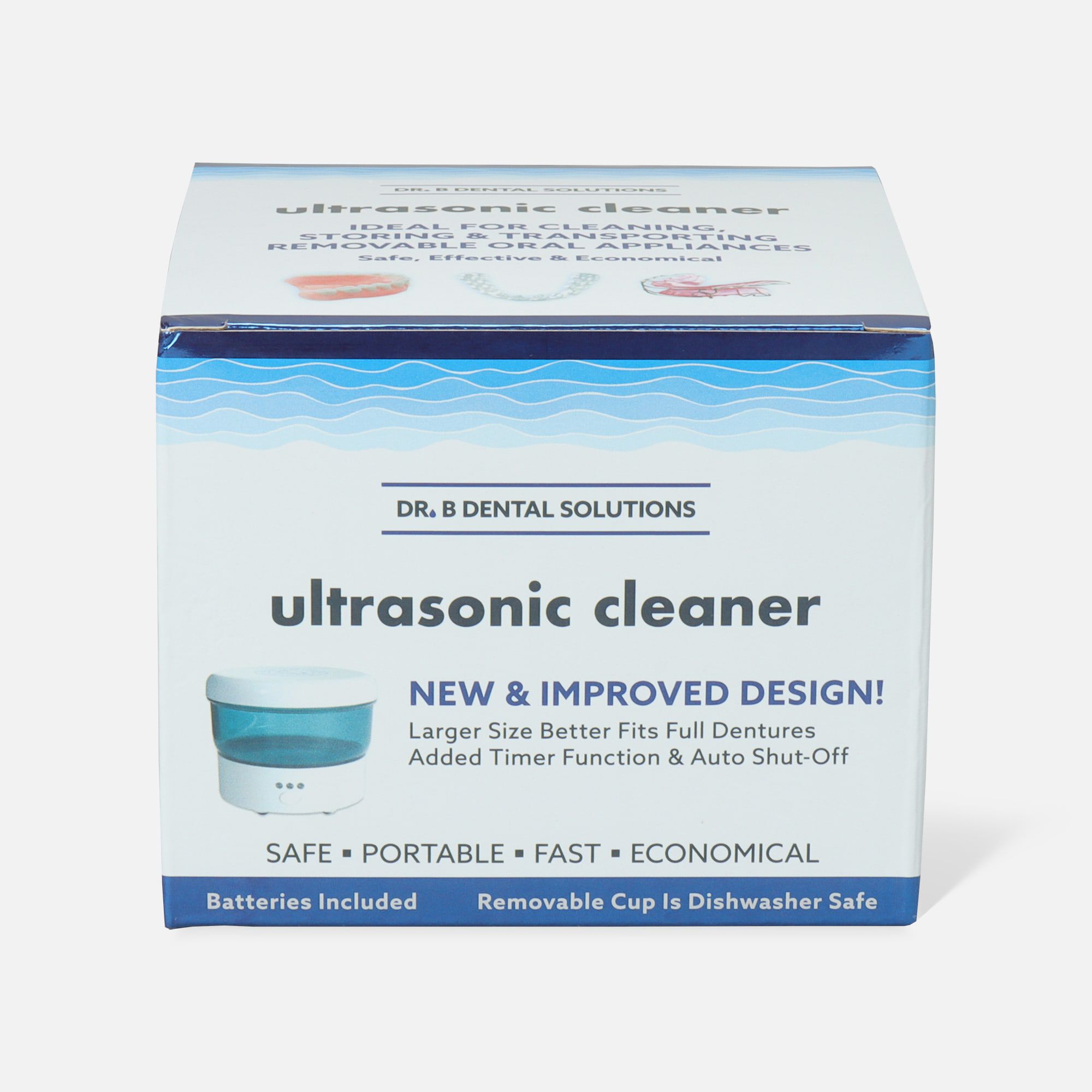 Dr. B Dental Solutions Sonic Cleaner Vibrating Denture Bath, , large