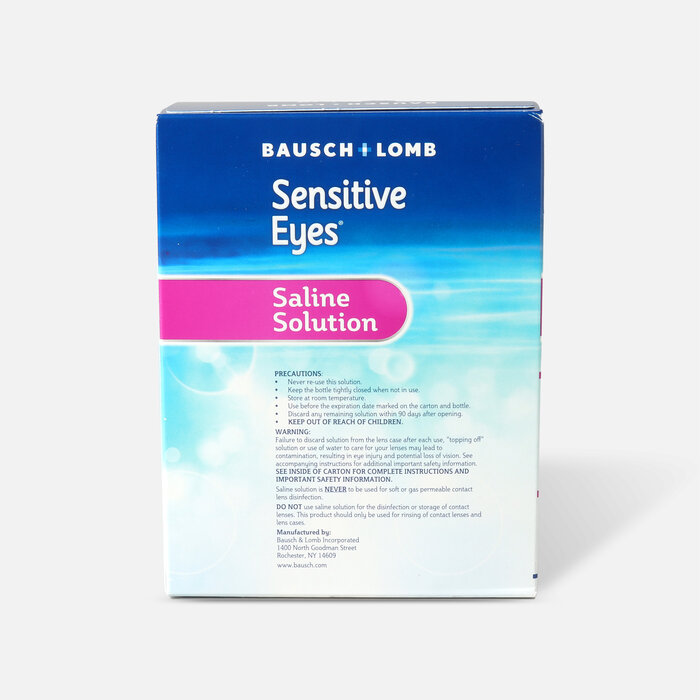 Sensitive Eyes Plus Saline Solution 2 x 12oz, 24 fl oz., , large