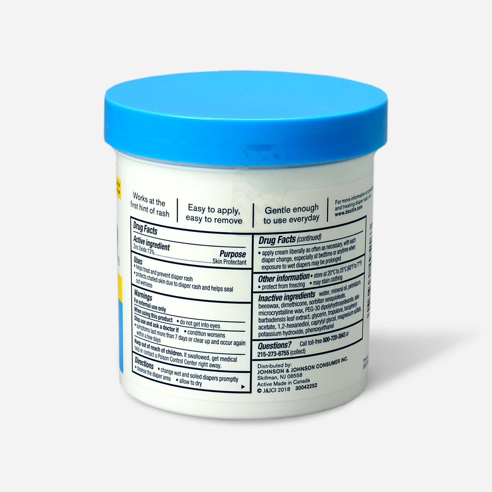 Desitin Daily Defense Zinc Oxide Diaper Rash Cream Jar, 16 oz., , large