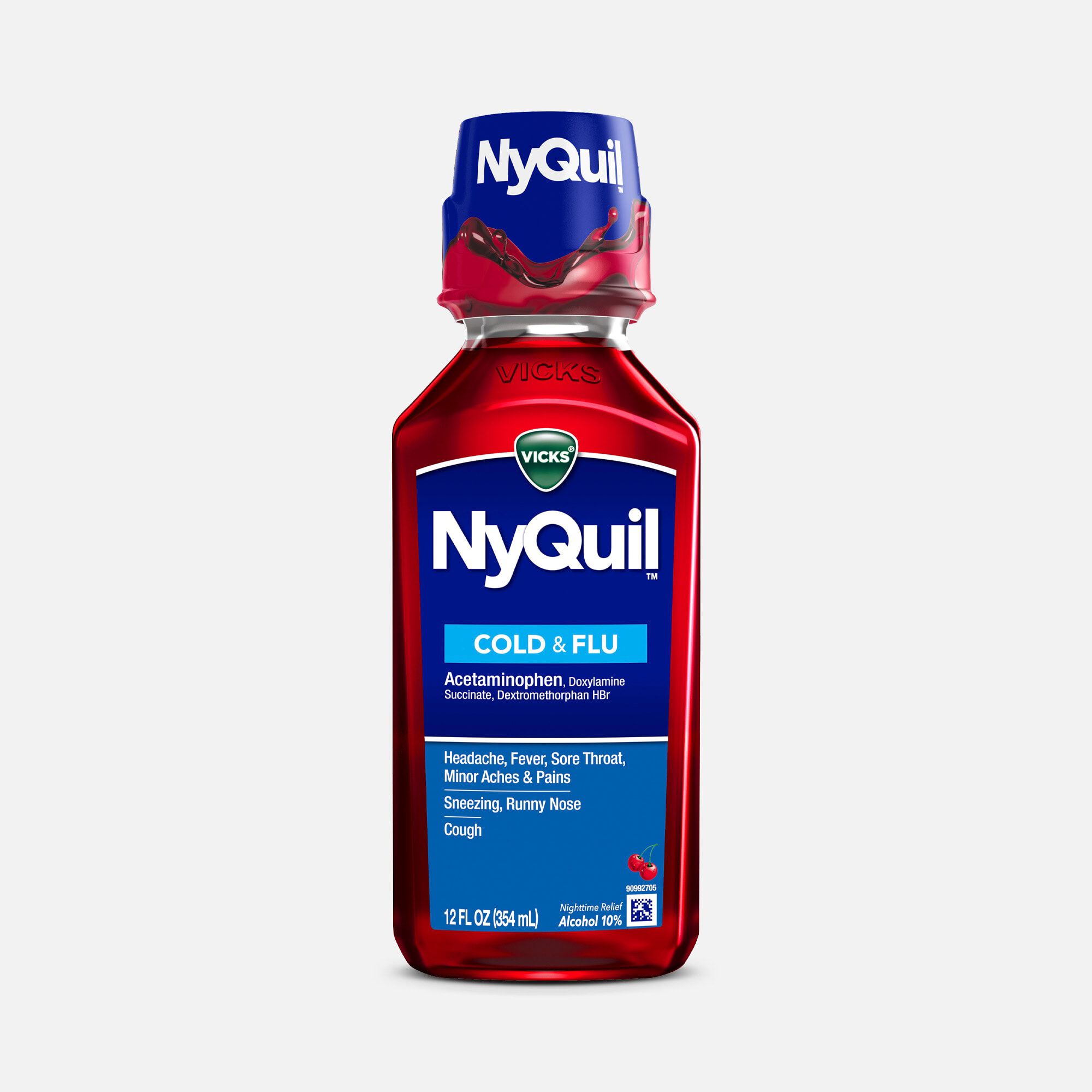 Vicks NyQuil Cold & Flu, Cherry, , large