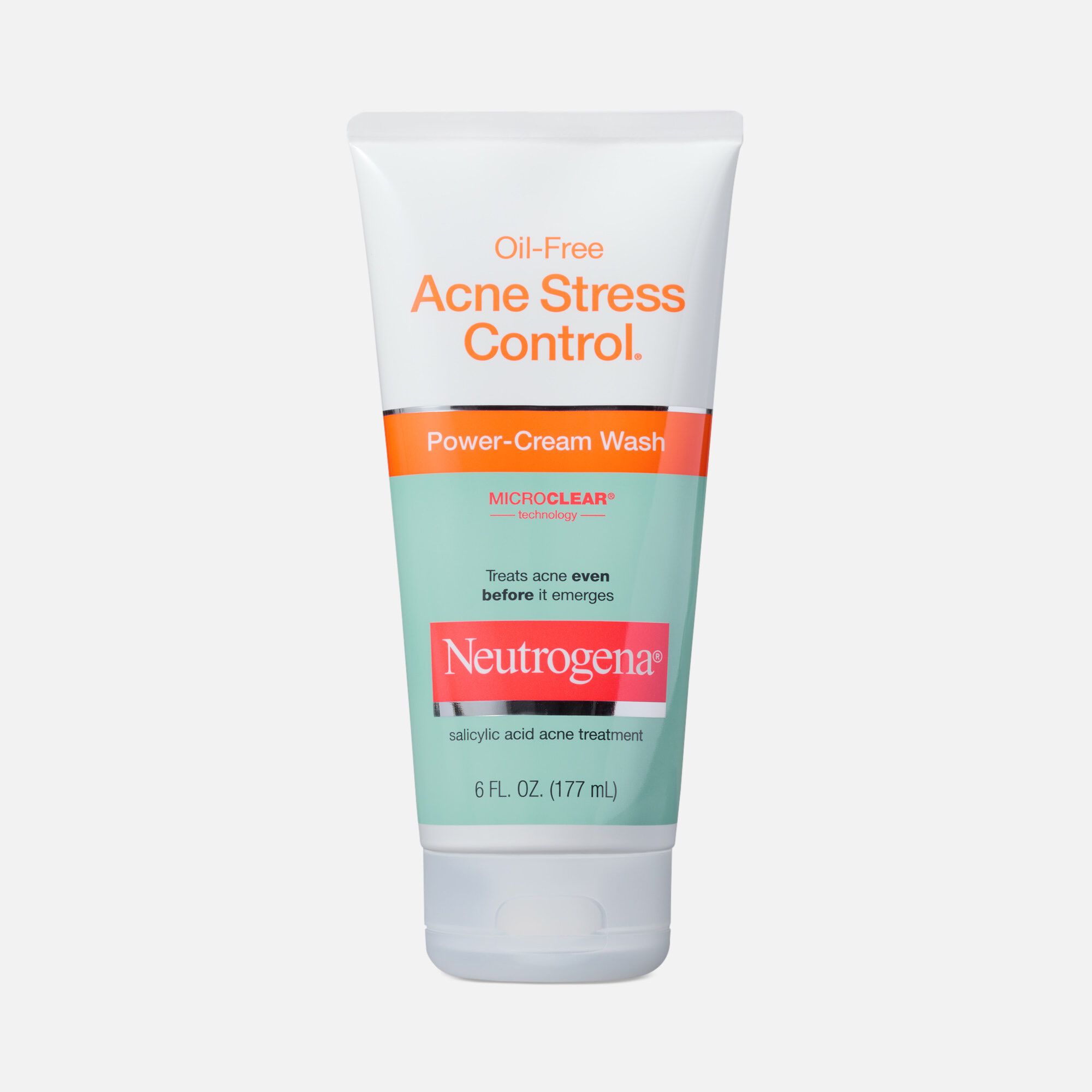 Neutrogena Oil-Free Acne Stress Control Power-Cream Wash, 6 fl oz., , large