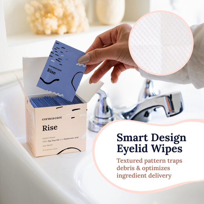CorneaCare Rise Eyelid Wipes, 30 ct., , large