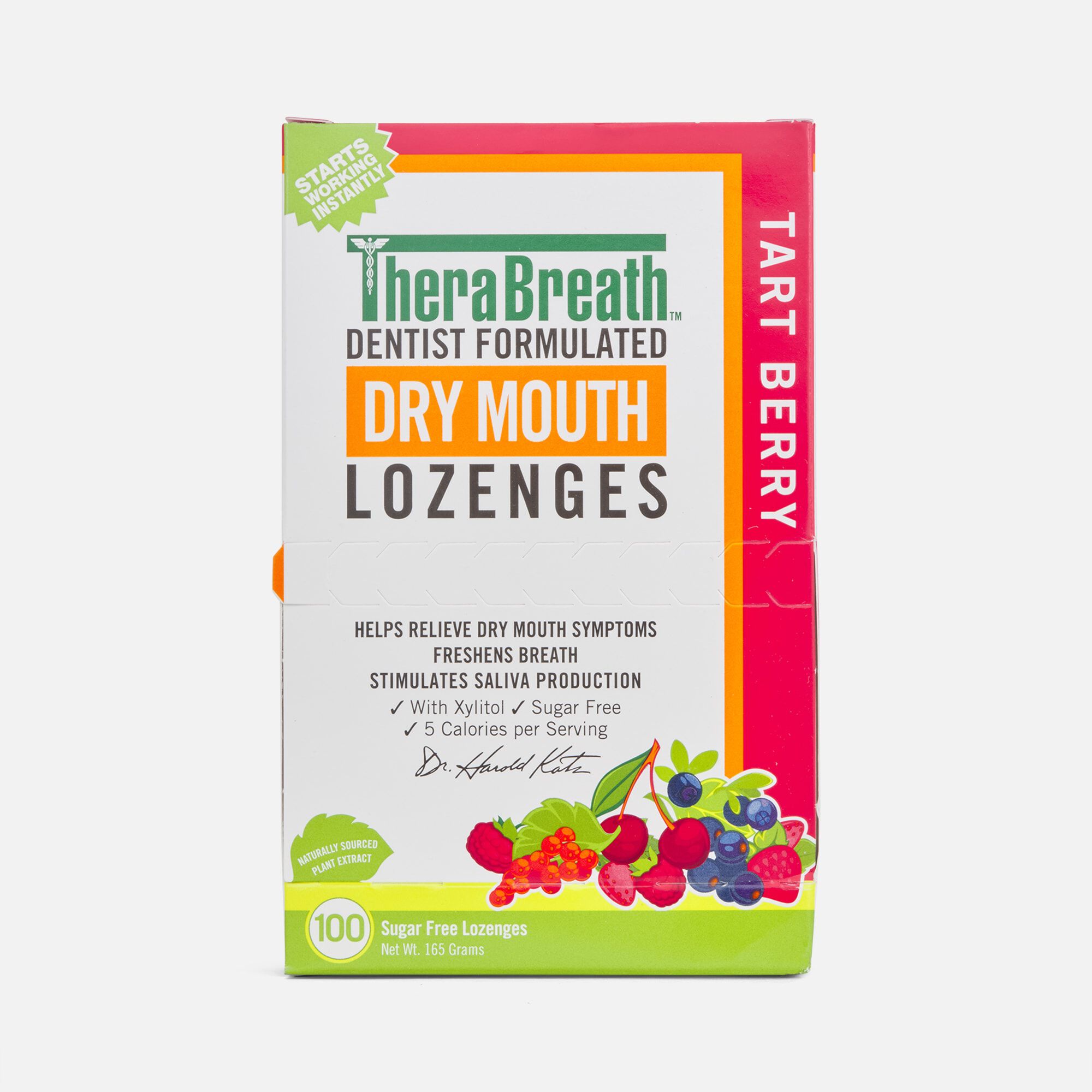 TheraBreath Dry Mouth Lozenges, Tart Berry, 100 ct., , large