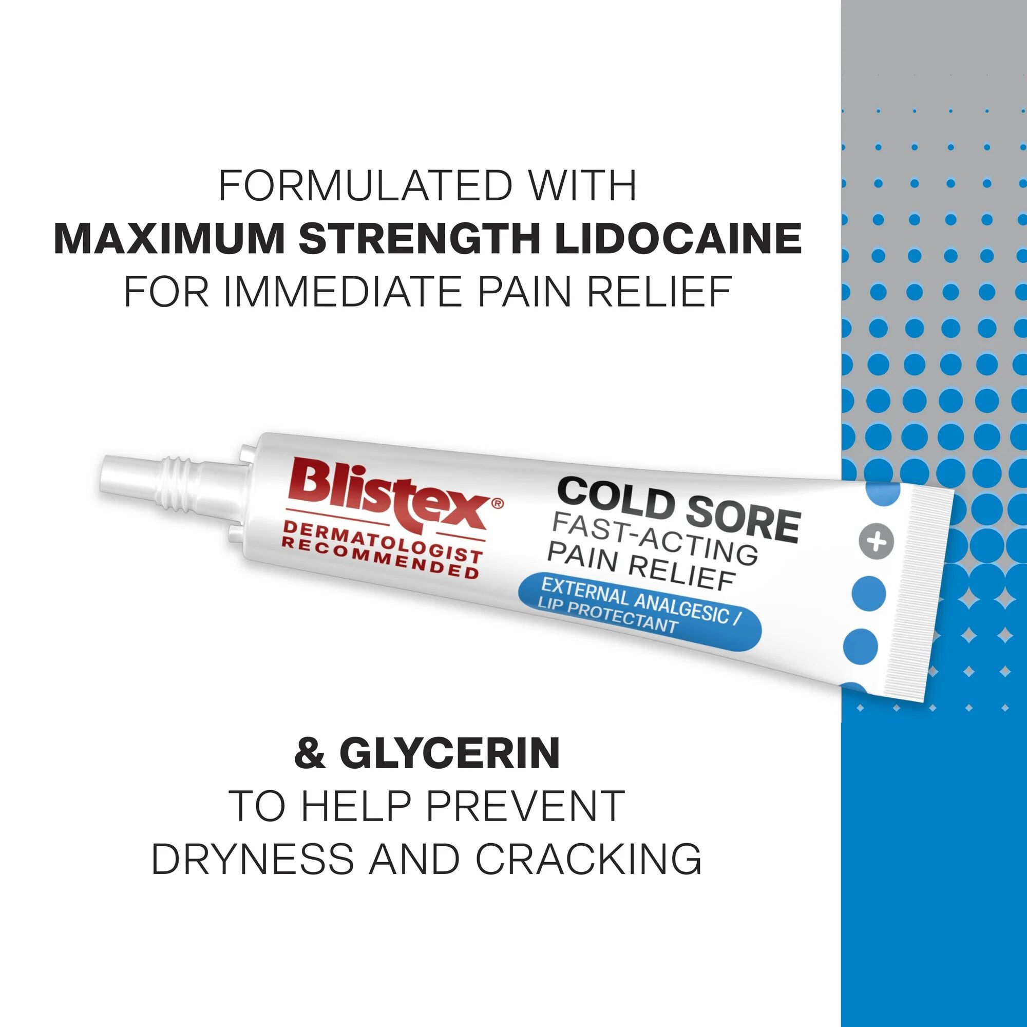 Blistex Cold Sore Fast-Acting Pain Relief, 0.15 oz., , large