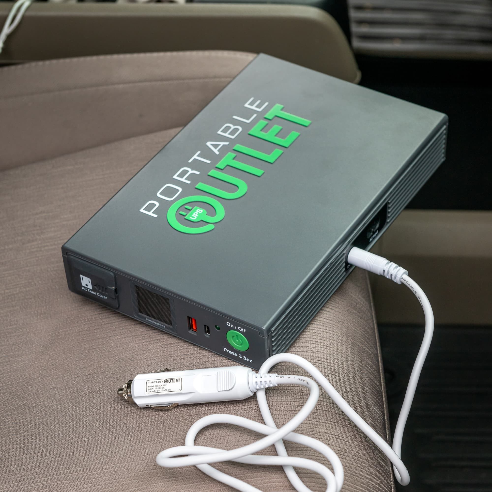 Portable Outlet 12V DC Car Charger for CPAP Battery, , large