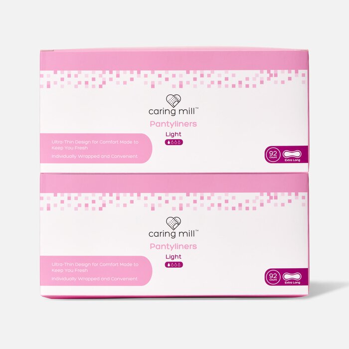 Caring Mill™ Extra Long Daily Panty Liners, 92 ct. (2-Pack), , large