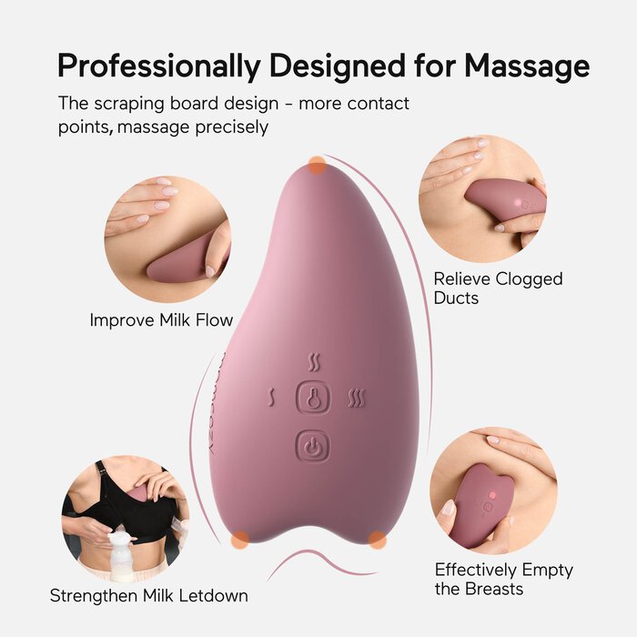 Momcozy Double 2-in-1 Warming Vibration Lactation Massager, , large