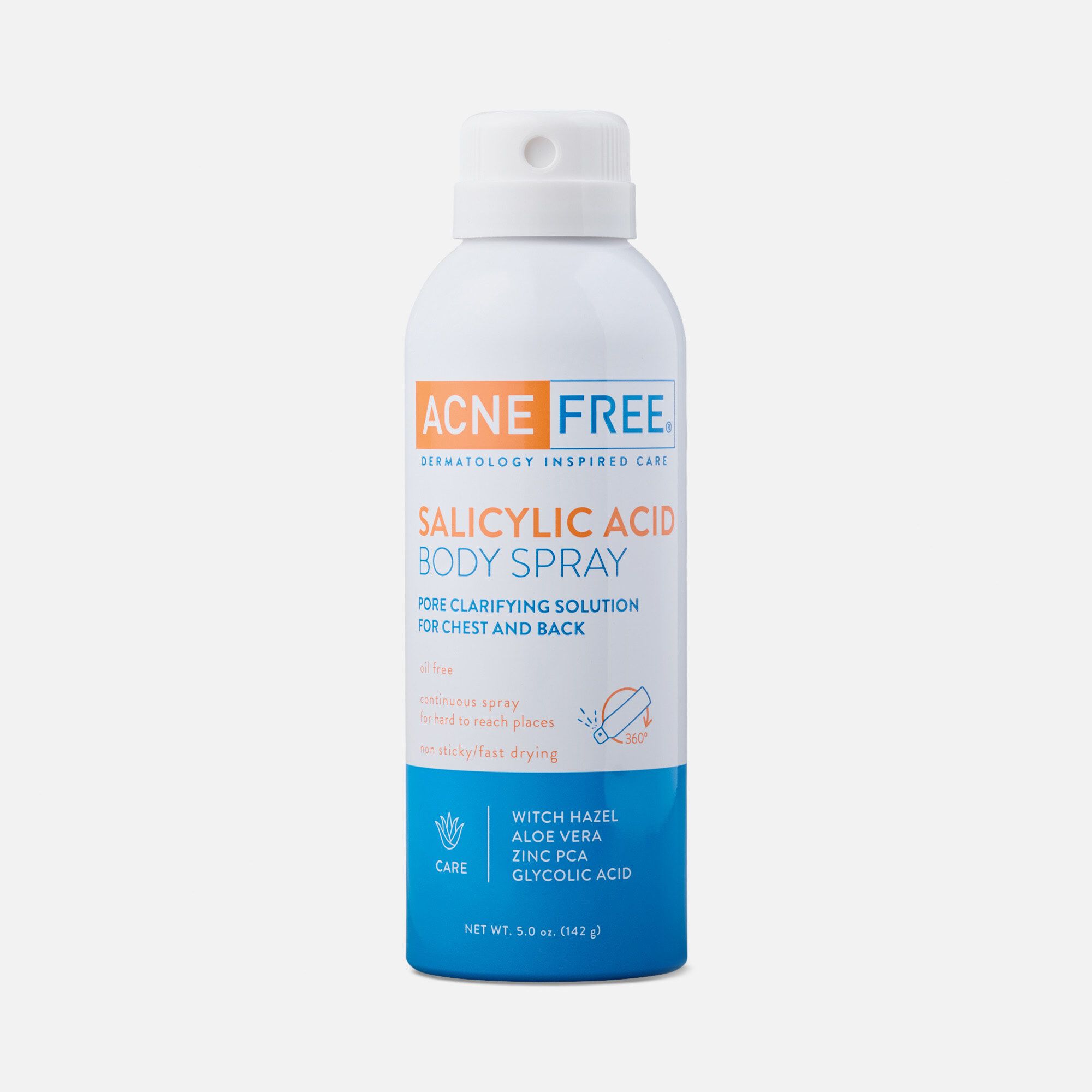 AcneFree Salicylic Acid Body Clearing Spray, 5 oz., , large