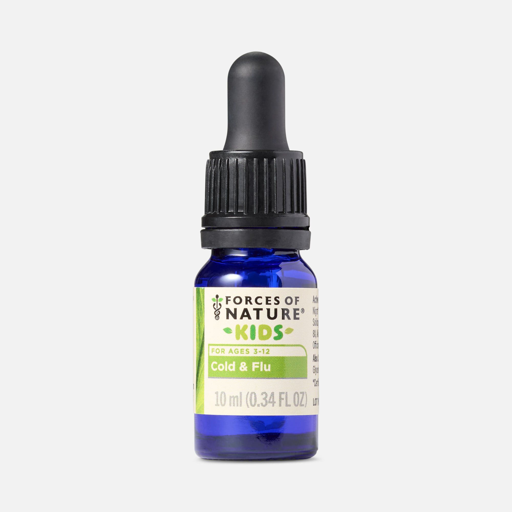 Forces of Nature Cold & Flu for Kids Sublingual Drops, Lemon, 10ml, , large