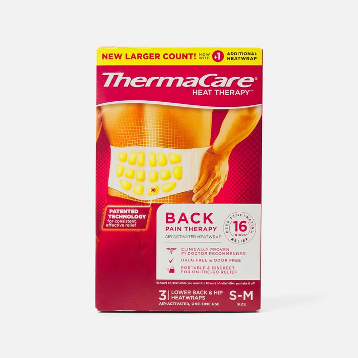 ThermaCare Back & Hip Heatwraps, Small/Medium, 3 ct., , large