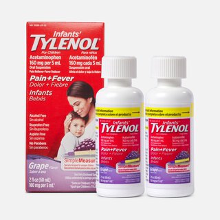 Tylenol Pain Reliever and Fever Reducer, Infant, Simple Measure, Grape, 2 fl oz. (2-Pack)