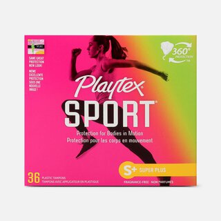 Playtex Sport Super Plus Tampons, Unscented, 36 ct.