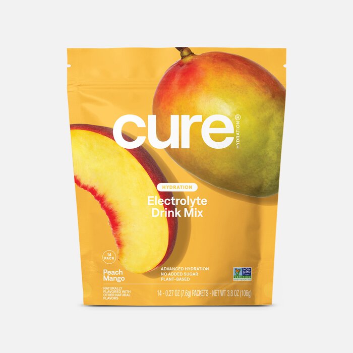 Cure Hydrating Electrolyte Mix Pouch, Peach Mango, 14 ct., , large