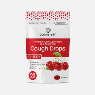 Caring Mill™ Cough Drops, Cherry, 90 ct.