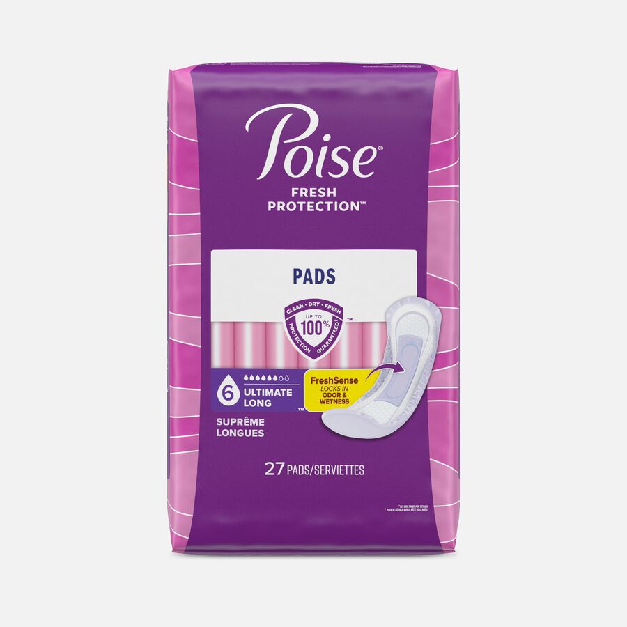 Poise Incontinence Pads, Ultimate Long, 27 ct., , large image number 0