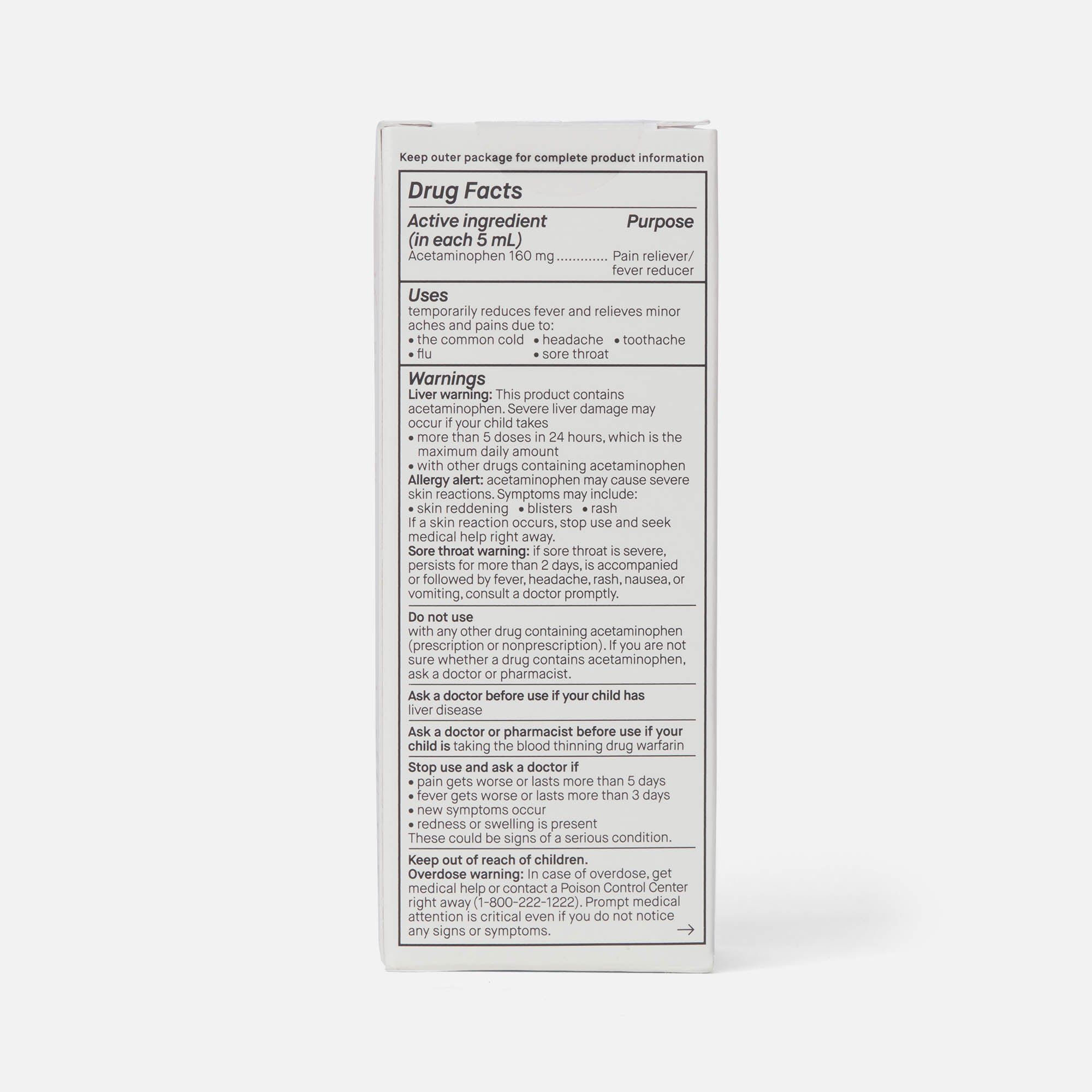 Genexa Kid's Pain & Fever Acetaminophen Oral Suspension, 4 oz., , large