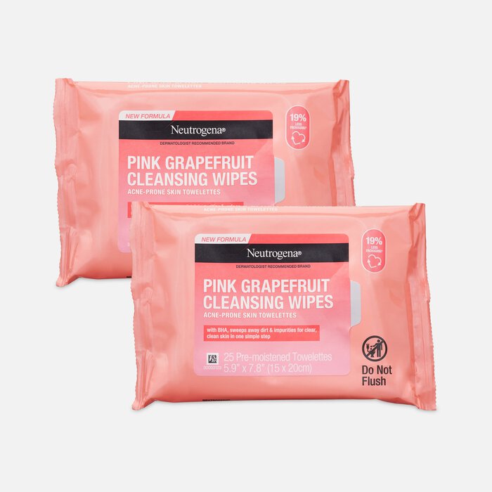 Neutrogena Pink Grapefruit Cleansing Wipes - 25 ct. (2-Pack), , large