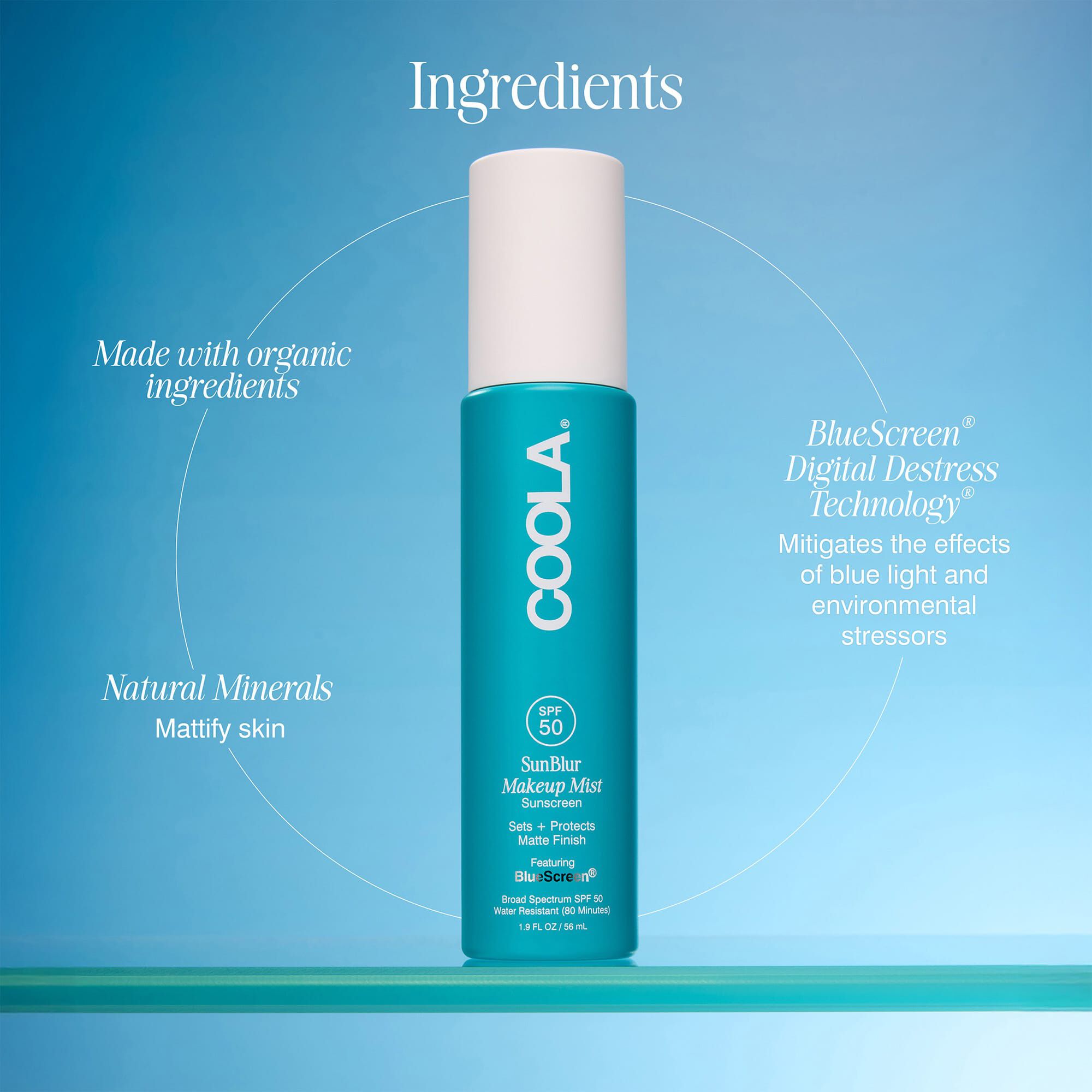 COOLA SunBlur Setting Mist, SPF 50, 1.9 fl. oz., , large
