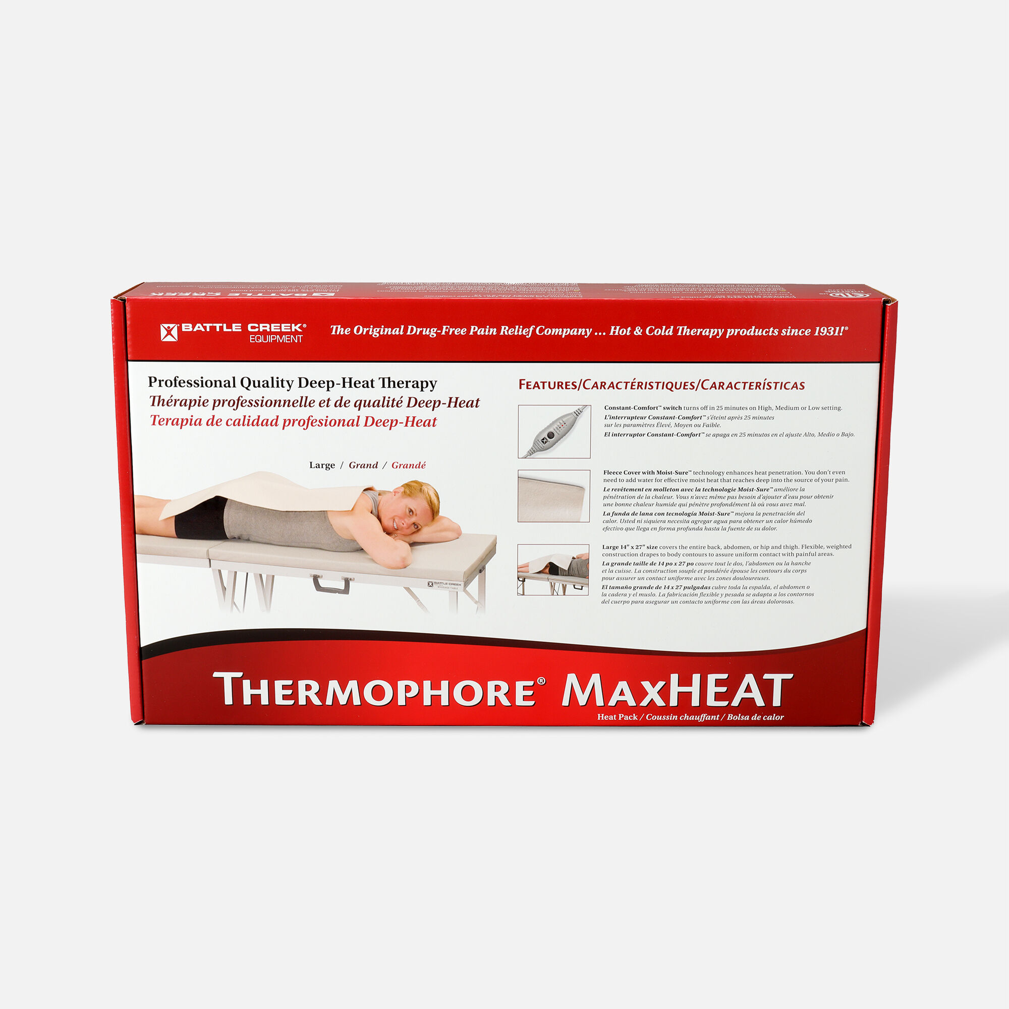 Battle Creek Thermophore® MaxHEAT Moist Heat Therapy Pad, Large 14” X 27”, , large