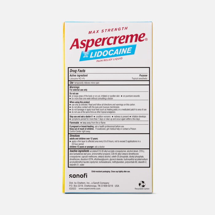 Aspercreme No Mess Roll-On with 4% Lidocaine, 2.5 fl oz., , large