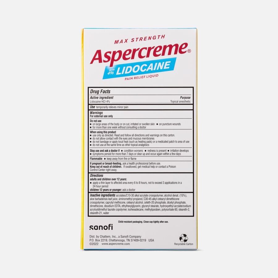 Aspercreme No Mess Roll-On with 4% Lidocaine, 2.5 fl oz., , large image number 1