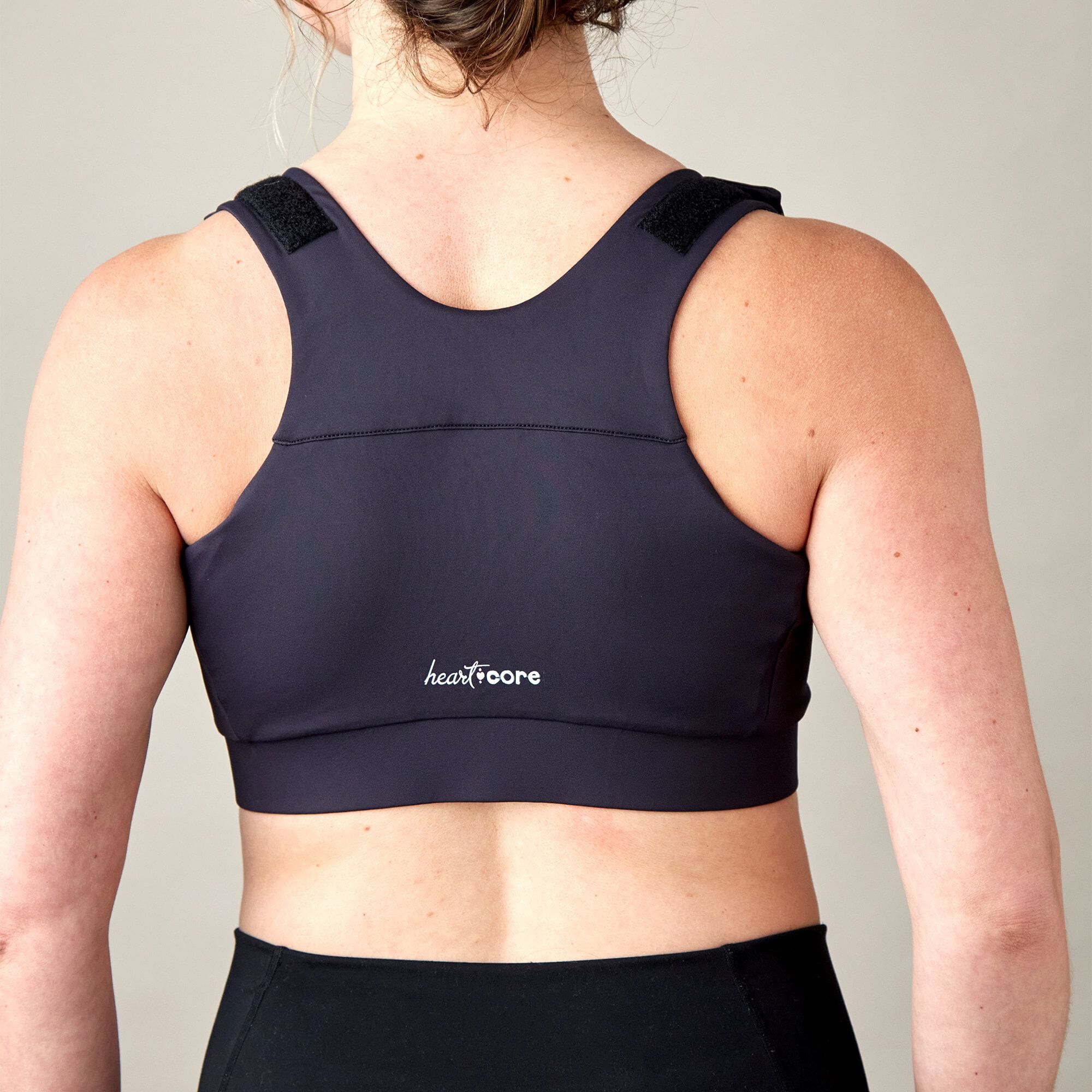 heart&core Shirl Post-Surgical Bra, Black, , large