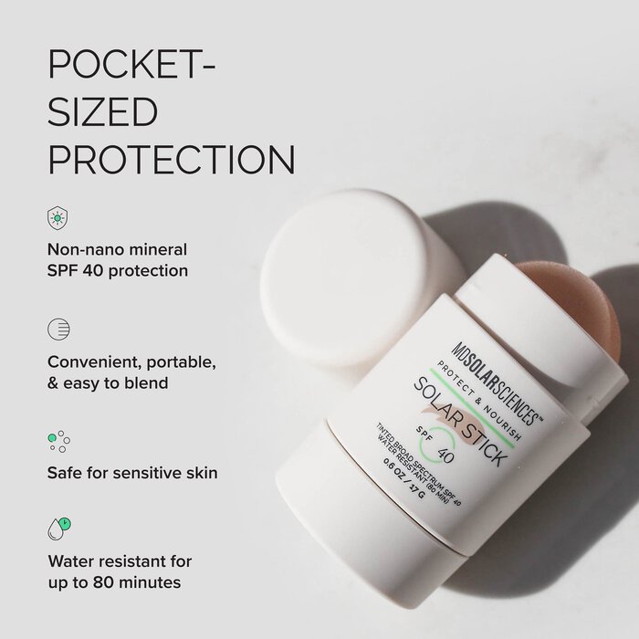 MDSolarSciences Mineral Tinted Solar Stick Sunscreen, SPF 40, 0.6 oz., , large