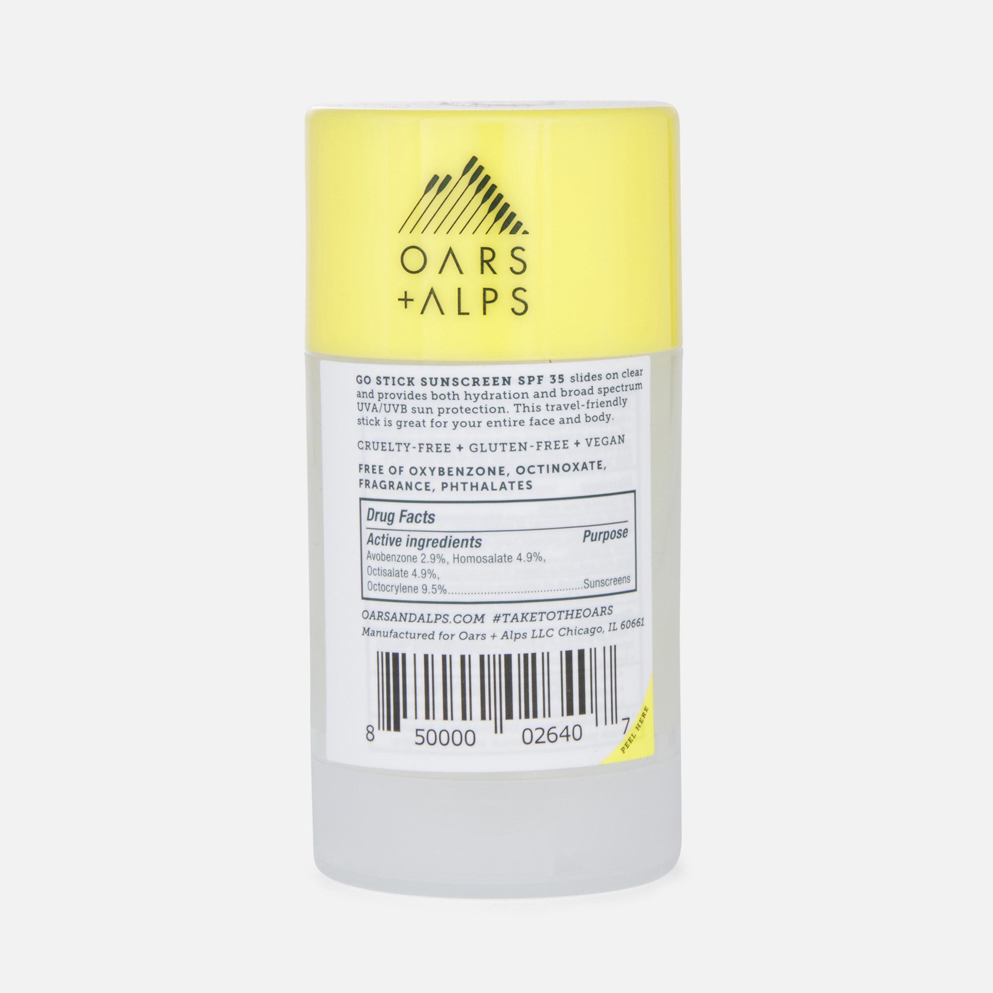 Oars + Alps Go Stick Clear Sunscreen SPF 35, 1.7 oz., , large