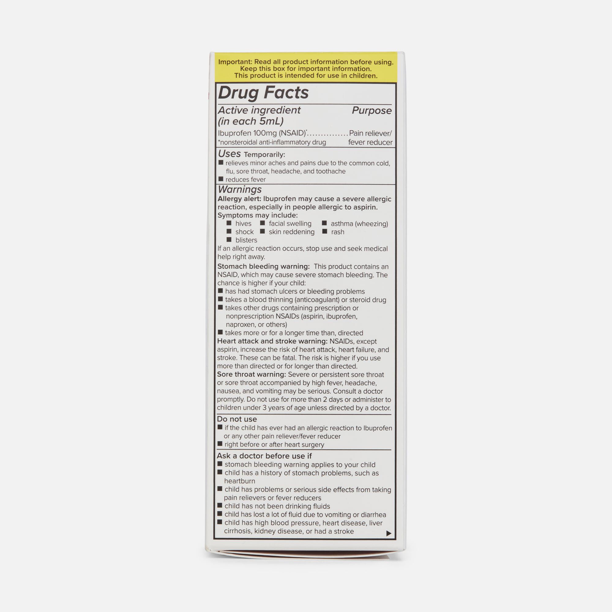Caring Mill™ Children’s Ibuprofen Pain Reliever/Fever Reducer, 4 fl oz., , large