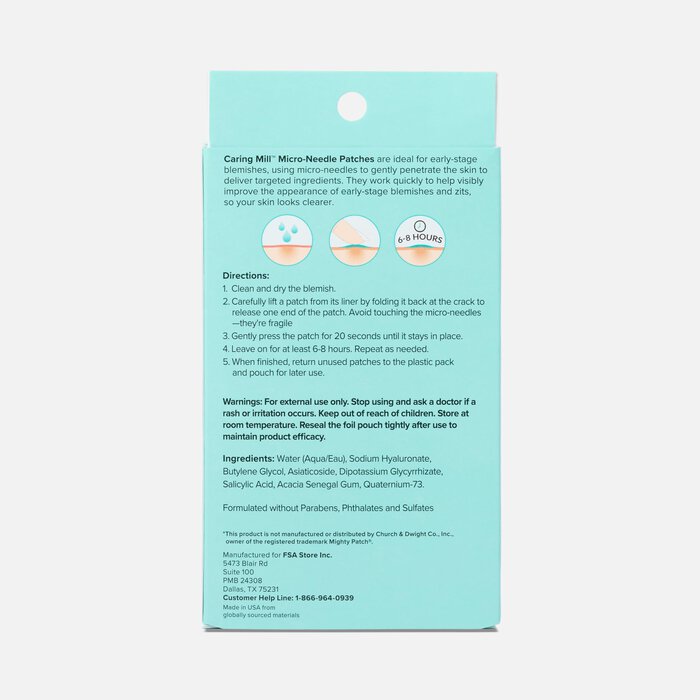 Caring Mill™ Micro-Needle 2-in-1 Salicylic Hydrocolloid Patches, 9 ct., , large