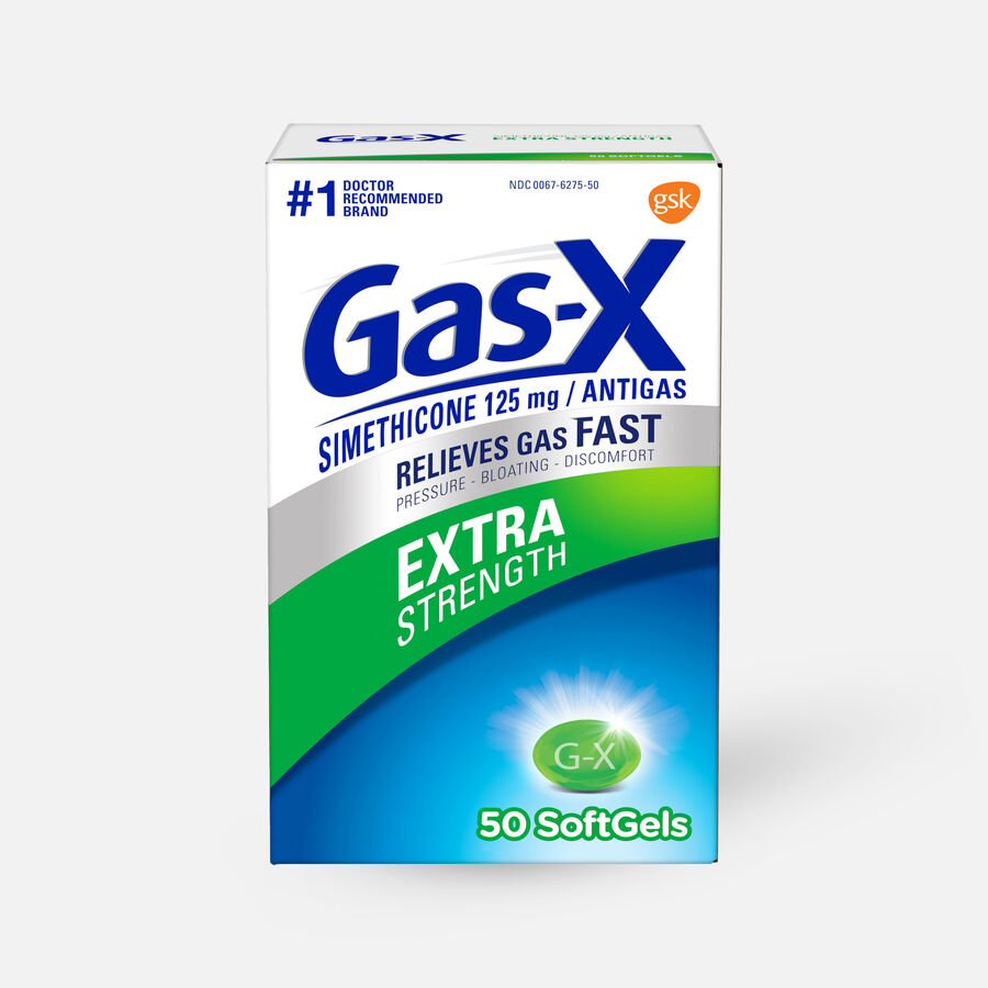 Gas-X Extra Strength Softgel, 125 mg, For Fast Relief From Gas, Bloating & Discomfort, , large image number 1