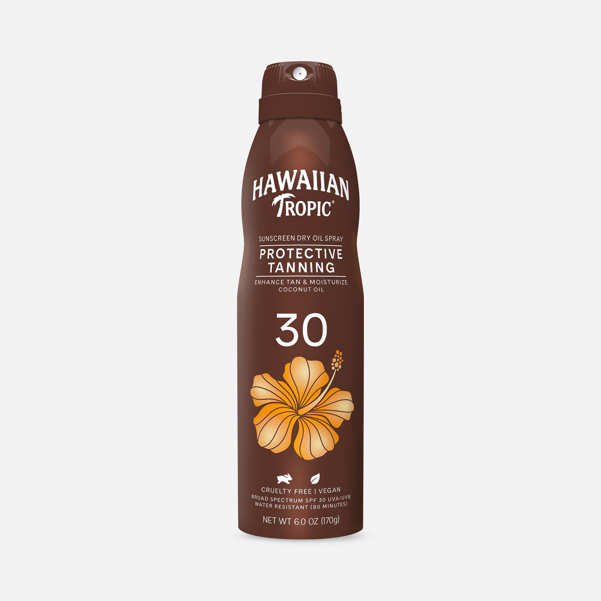 Hawaiian Tropic Dry Oil Clear Spray Sunscreen SPF 30, 6 oz., , large