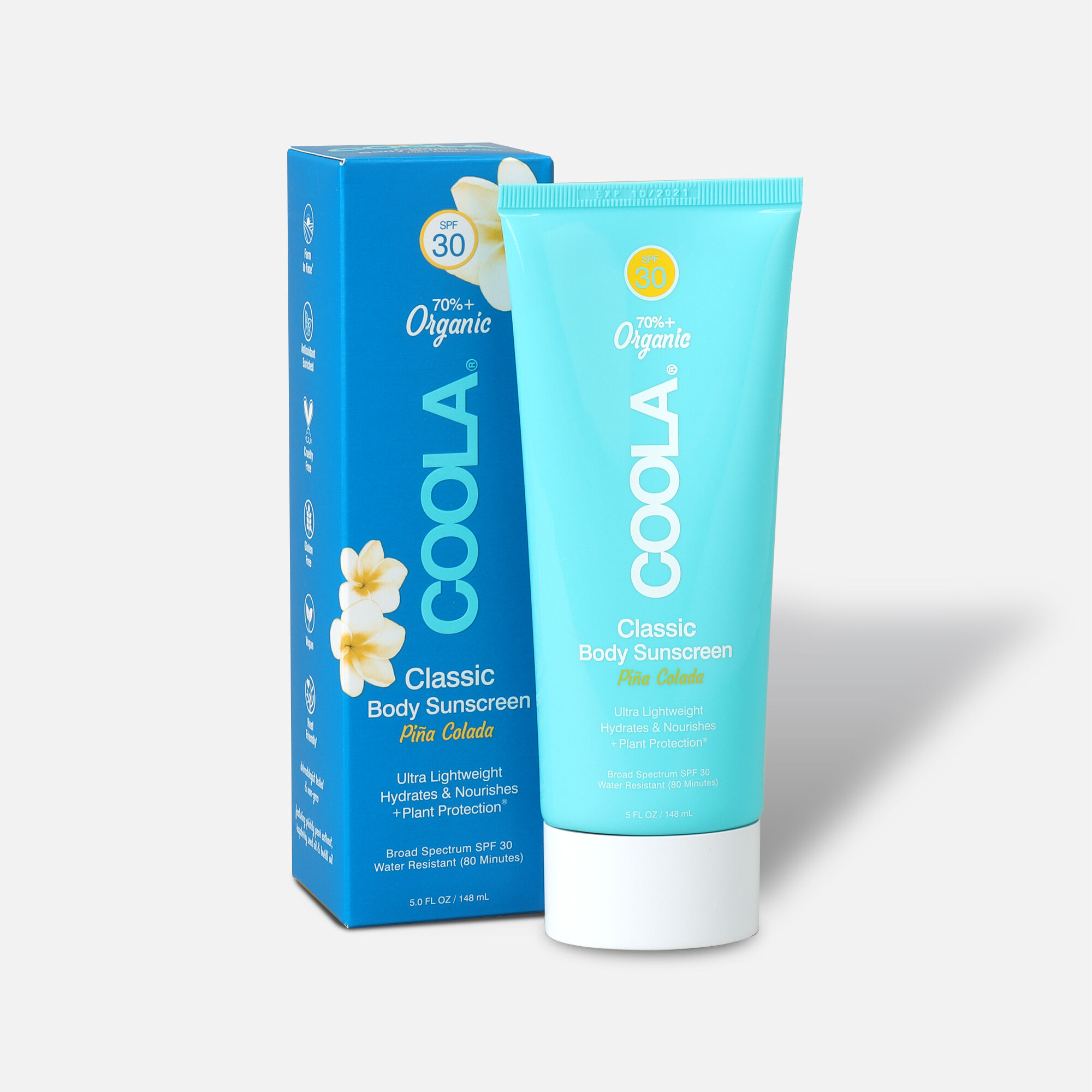 COOLA Classic Body Organic Sunscreen Lotion SPF 30 Pina Colada, 5 oz., , large