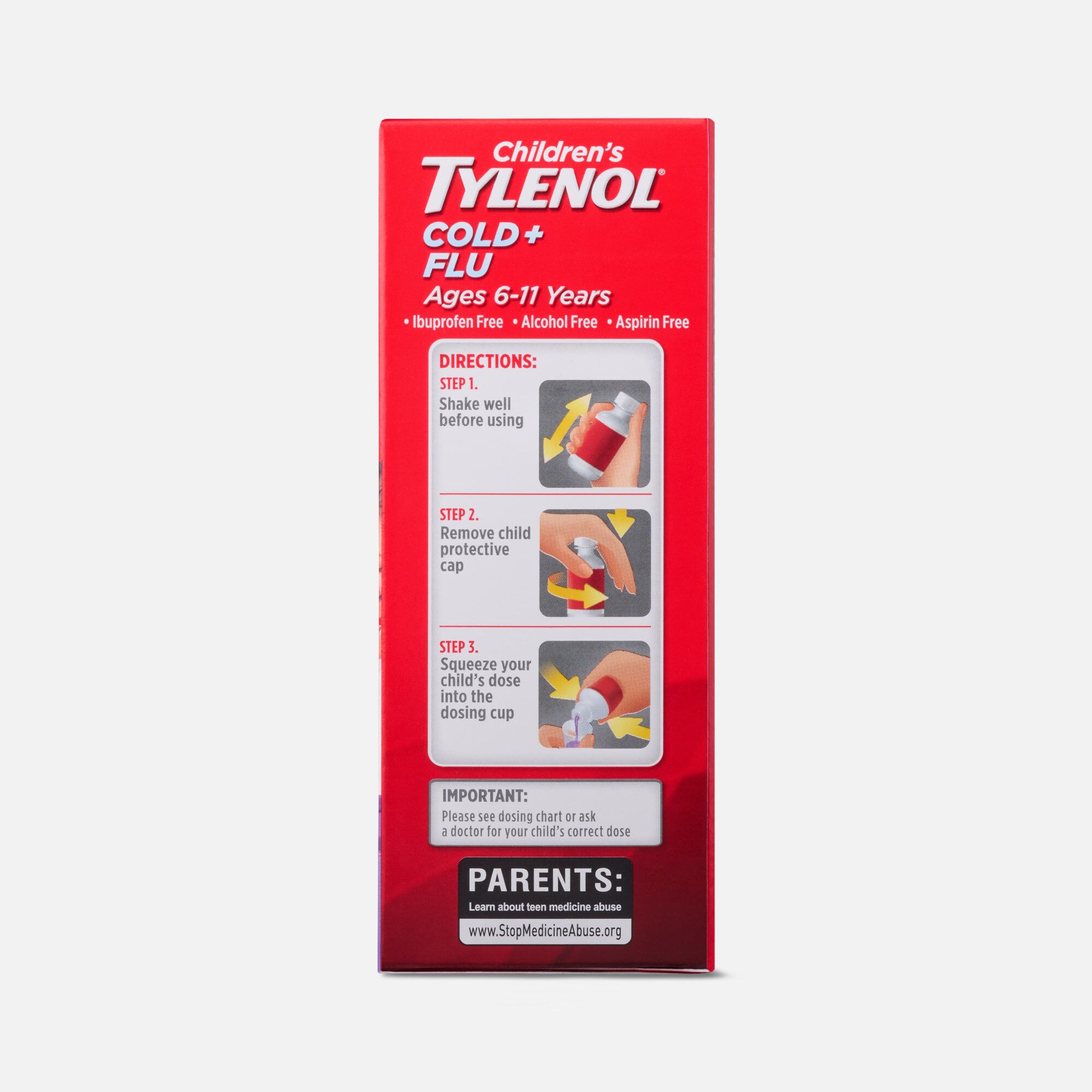 Children's Tylenol Cold + Flu, Grape Flavor, 4 fl oz., , large